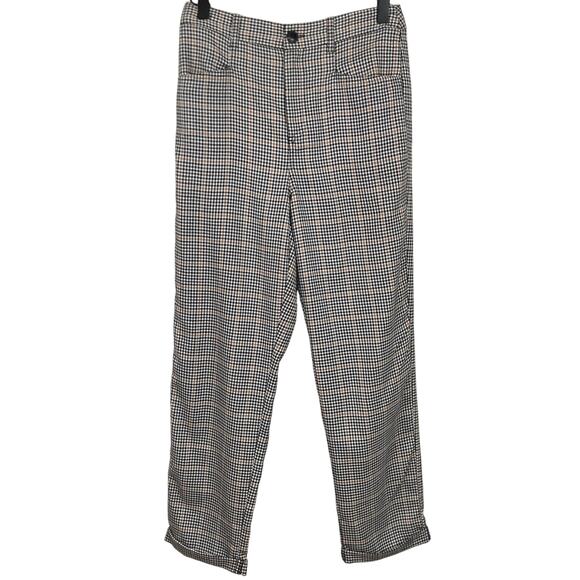 Urban Outfitters Womens Size 4 Gray Houndstooth Check Ankle Pant Office Academia - Picture 1 of 9